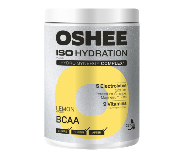 OSHEE Izotonik w proszku ISO Hydration Lemon+BCAA 550 g - 1546760 - zdjęcie
